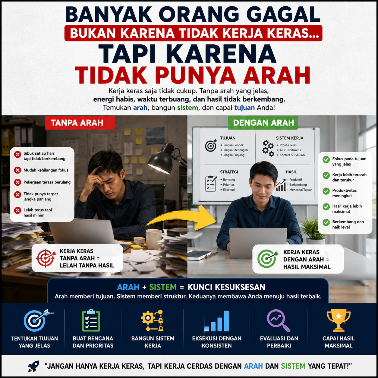 “Banyak Orang Gagal Bukan Karena Tidak Kerja Keras… Tapi Karena Tidak Punya Arah”