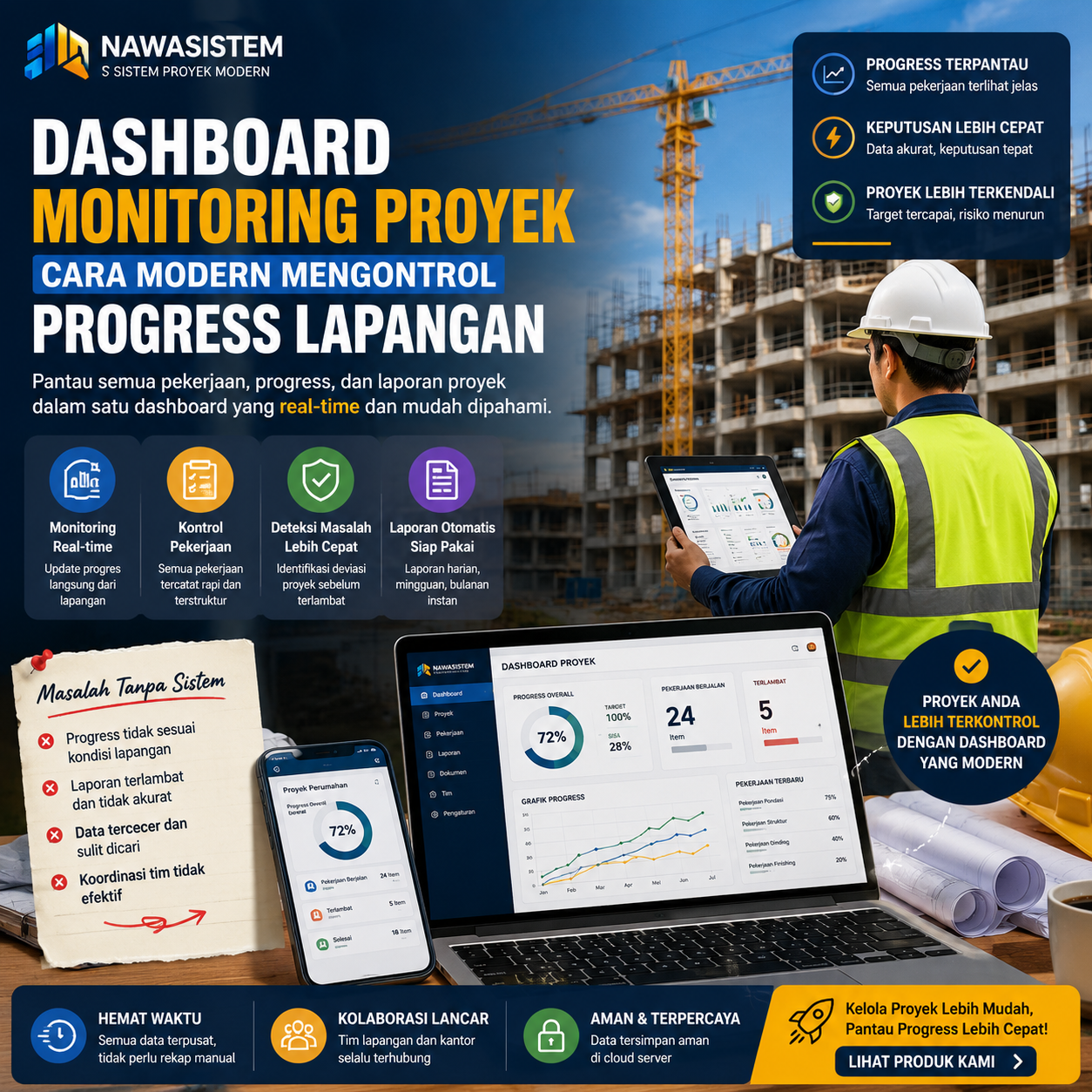 Dashboard Monitoring Proyek: Cara Modern Mengontrol Progress Lapangan