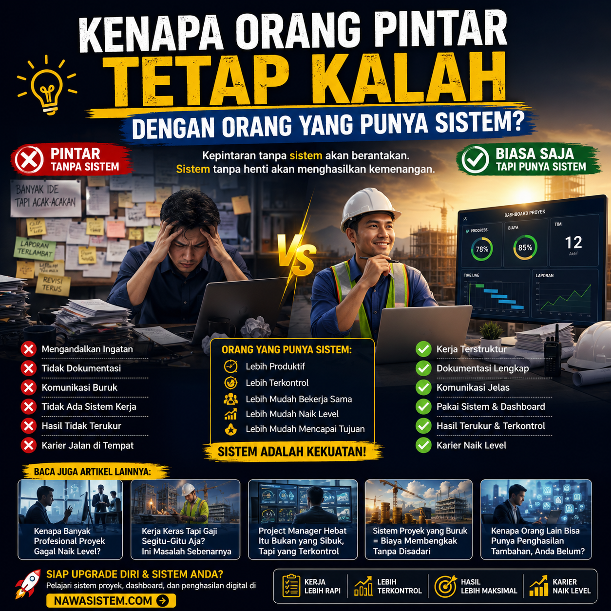 Kenapa Orang Pintar Tetap Kalah Dengan Orang yang Punya Sistem?