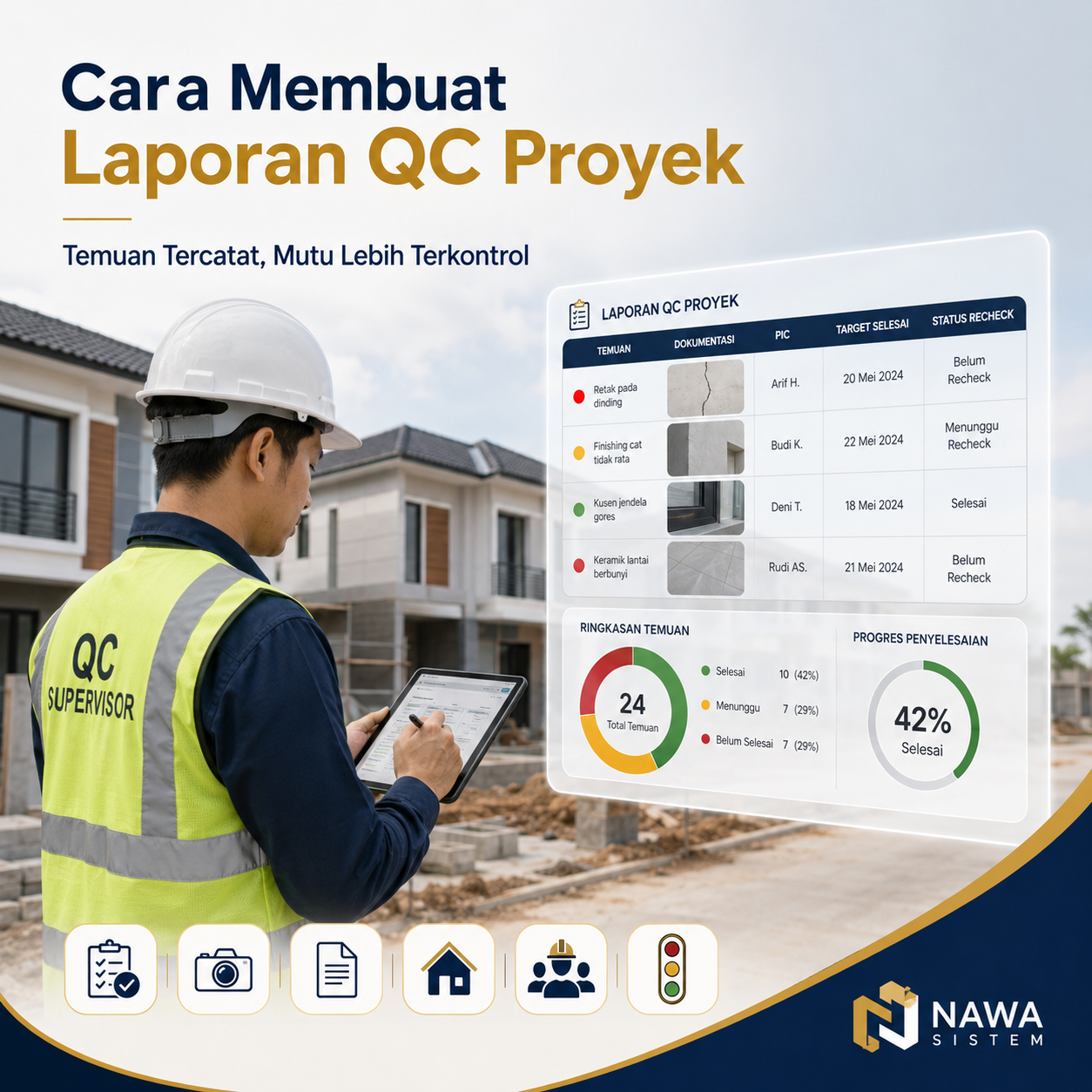 Cara Membuat Laporan QC Proyek agar Temuan Mutu Lebih Terkontrol