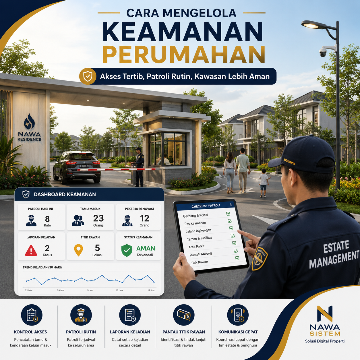 Cara Mengelola Keamanan Perumahan agar Kawasan Lebih Aman dan Tertib