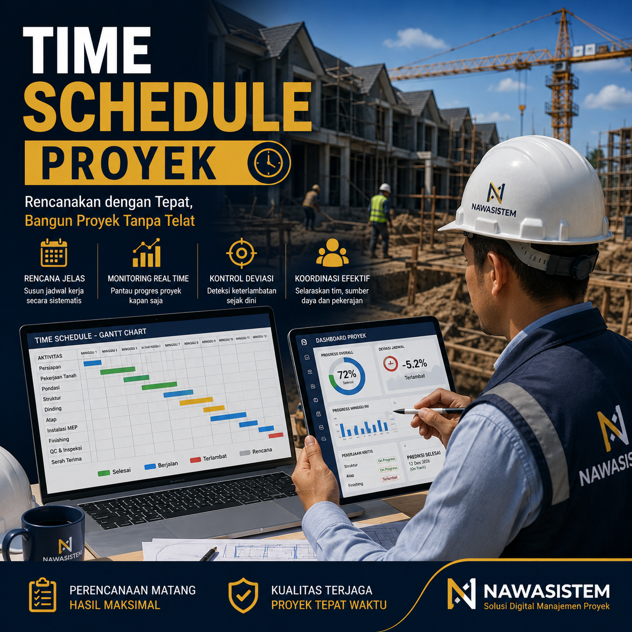 Cara Project Manager Membuat Time Schedule Proyek Konstruksi yang Efektif dan Mudah Dikontrol