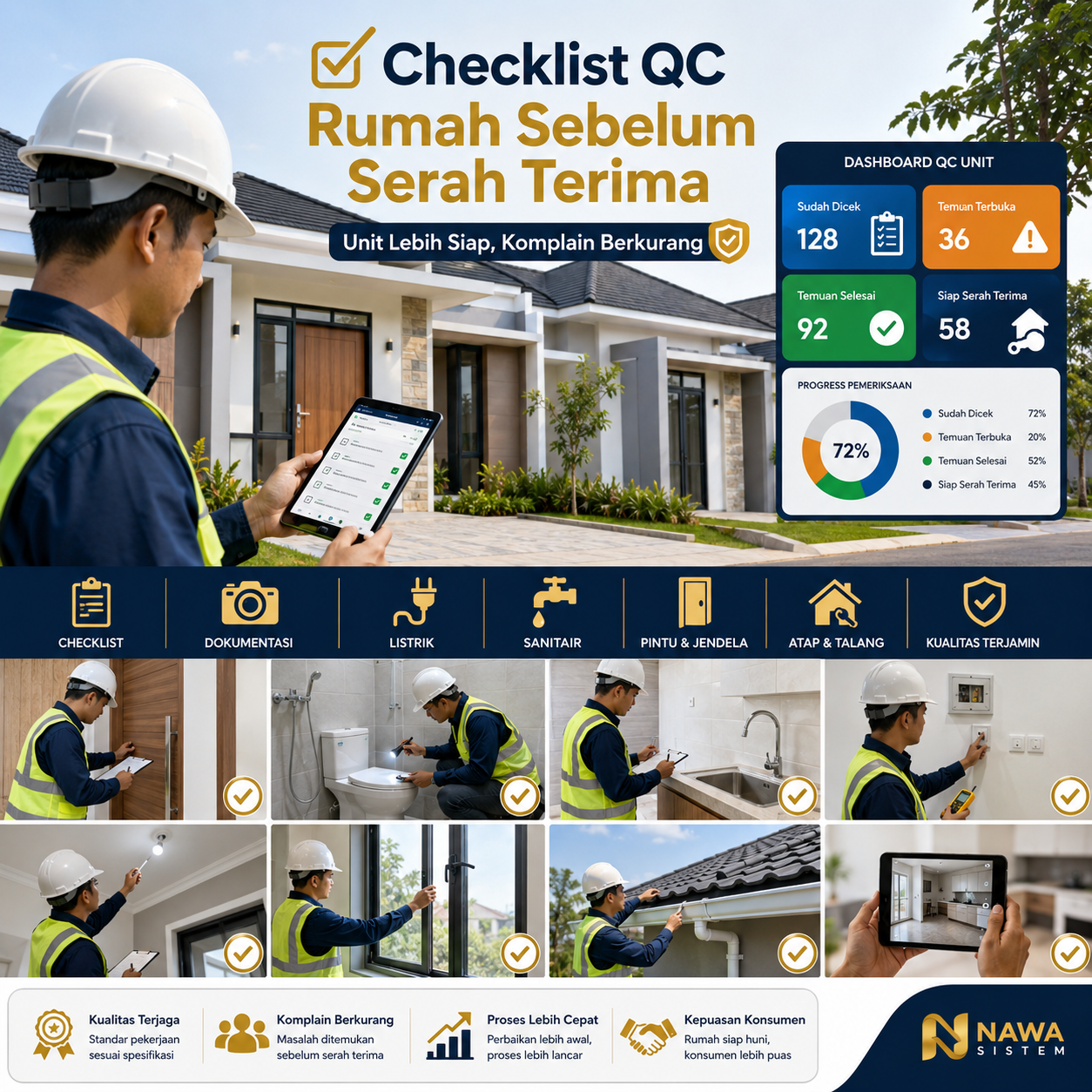 Checklist QC Rumah Sebelum Serah Terima agar Konsumen Lebih Puas