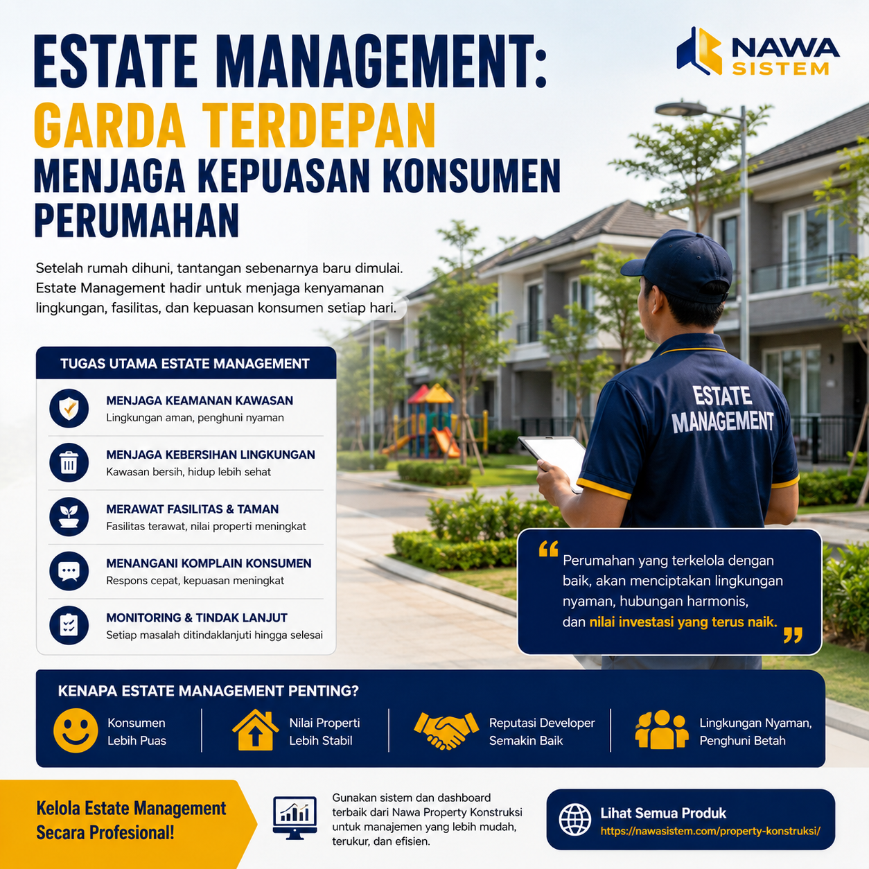 Estate Management: Garda Terdepan Menjaga Kepuasan Konsumen Perumahan