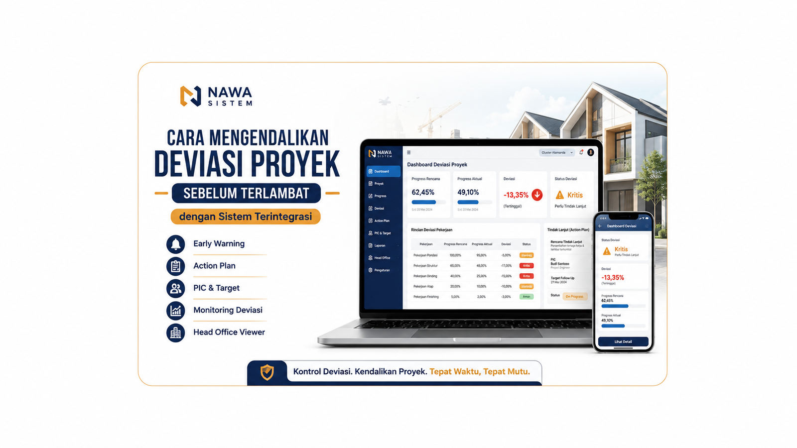 Cara Mengendalikan Deviasi Proyek Sebelum Terlambat dengan Sistem Terintegrasi