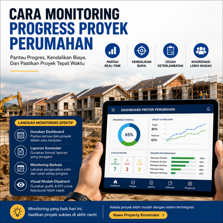 Cara Monitoring Progress Proyek Perumahan Agar Tidak Berantakan