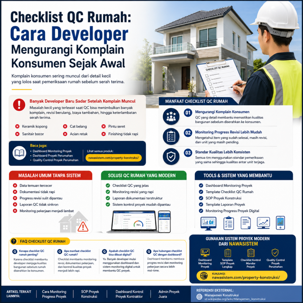Checklist QC Rumah Cara Developer Mengurangi Komplain Konsumen Sejak Awal