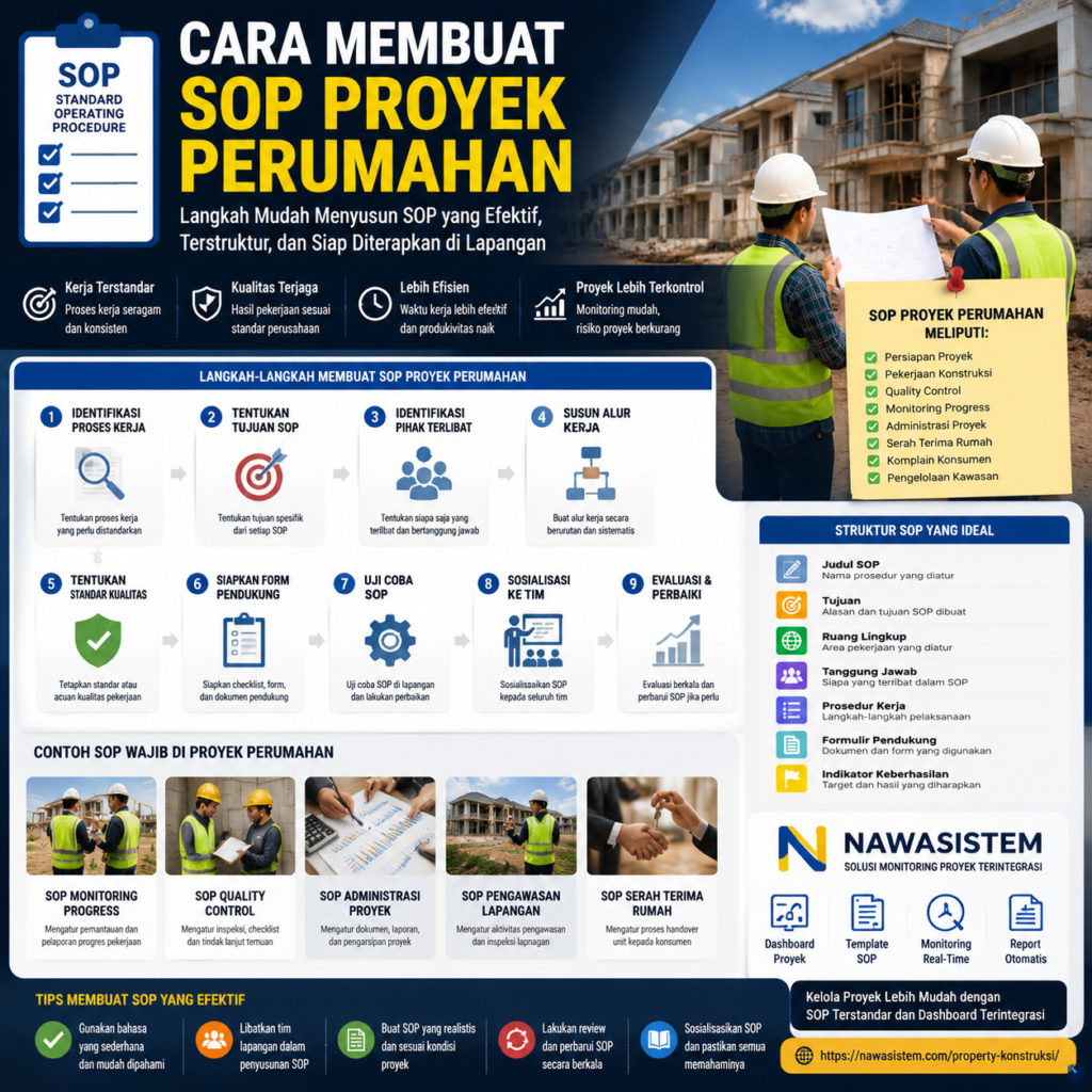Cara Membuat SOP Proyek Perumahan yang Efektif untuk Developer dan Kontraktor