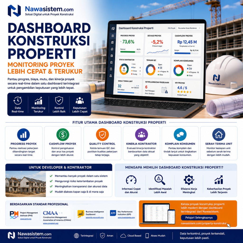 Dashboard Konstruksi Properti Solusi Monitoring Proyek yang Lebih Cepat dan Terukur