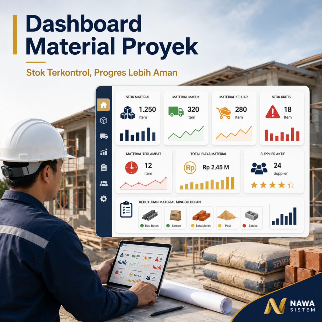 Dashboard Material Proyek