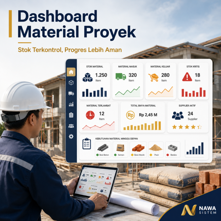 Dashboard Material Proyek