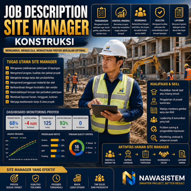 Job Description Site Manager Konstruksi Tugas, Tanggung Jawab, dan Kualifikasi yang Dibutuhkan