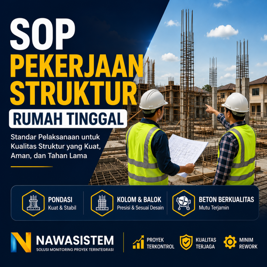 SOP Pekerjaan Struktur Rumah Tinggal Standar Pelaksanaan Agar Bangunan Lebih Kuat dan Berkualitas
